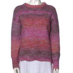 Rachel Zoe pink ombre crewneck cozy sweater large